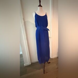 Chic Royal Blue Belted Maxi Dress